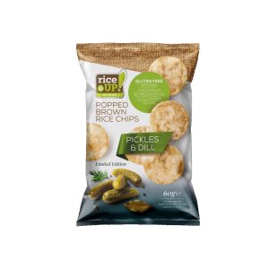 Savanyú uborkás barna rizs chips - 60g