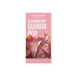 Eper és Quinoa fehér csokoládé vegán - bio - 60g