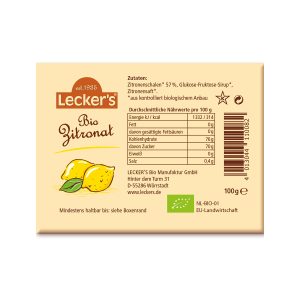 Citrom kandírozott - bio - 100g