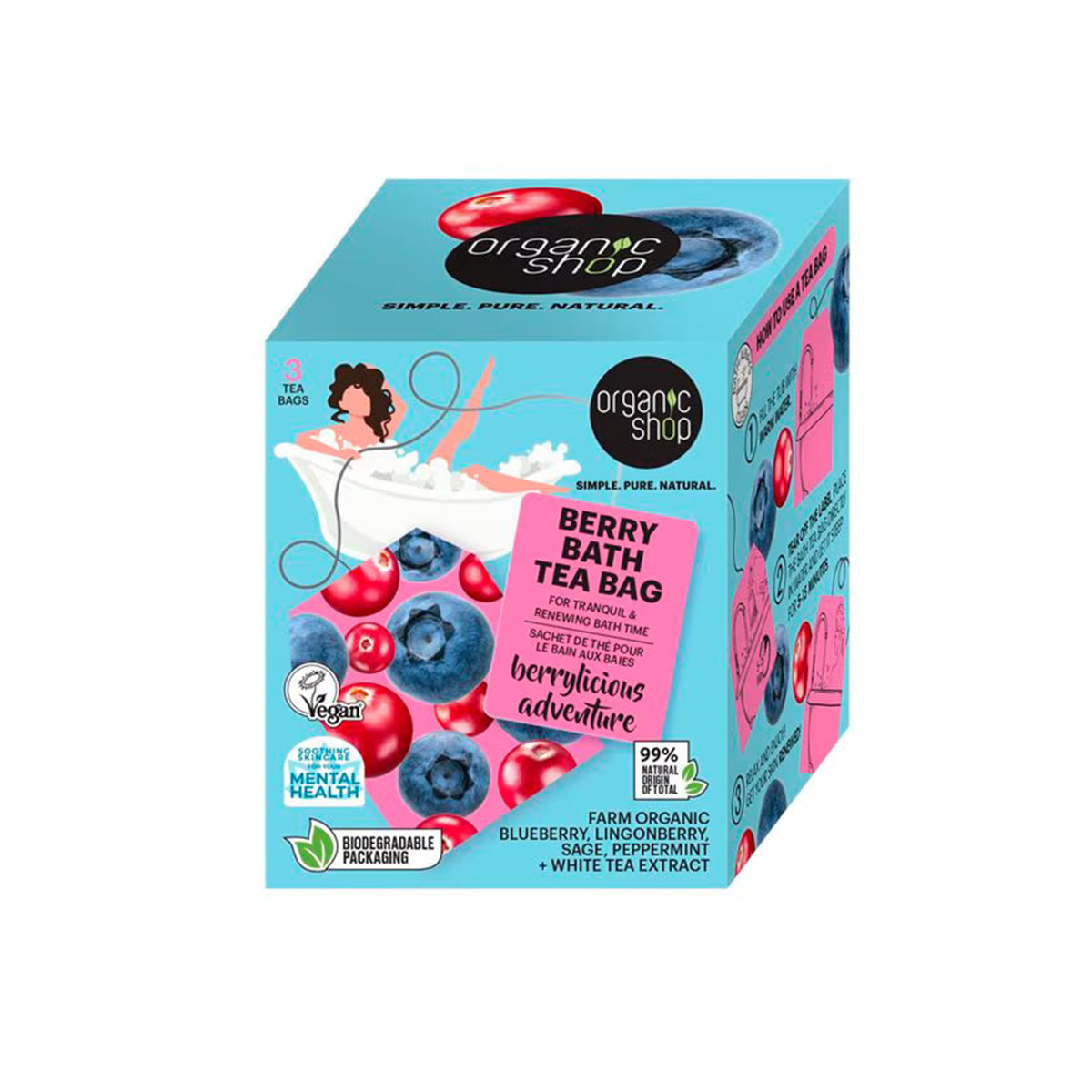 “Berry Bath” Fürdőfilter bogyós gyümölcsökkel 3db