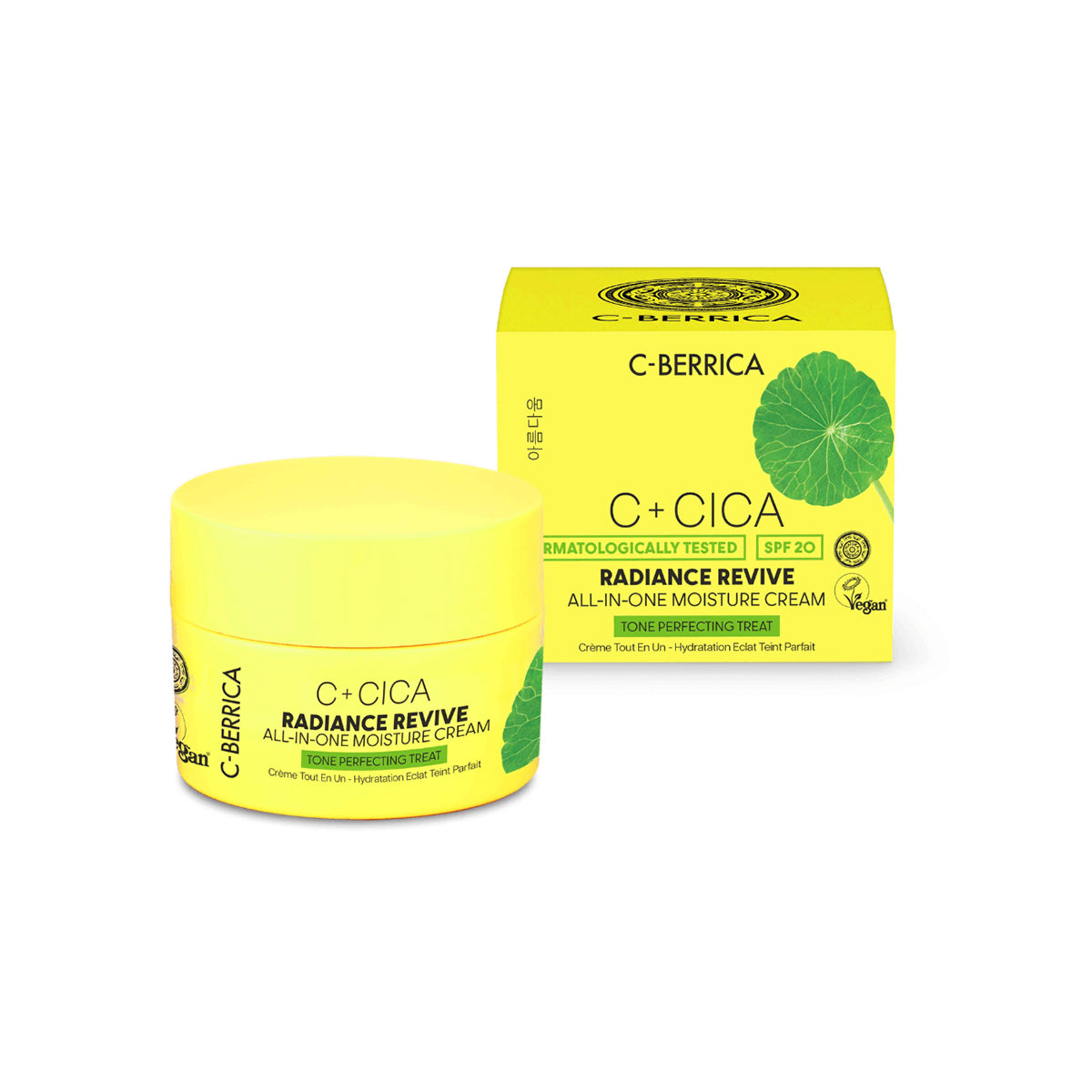 C-Berrica C + CICA Ragyogásfokozó, hidratáló arckrém centellával és homoktövissel SPF20 - 50ml