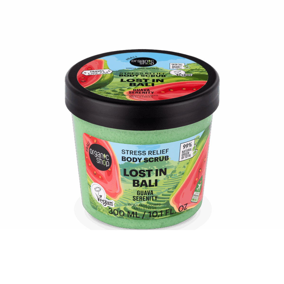 “Lost in Bali“ Stresszoldó testradír guavával - 300ml
