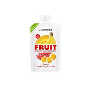 Banán-mangó-eper gyümölcspüré - bio -  100 g