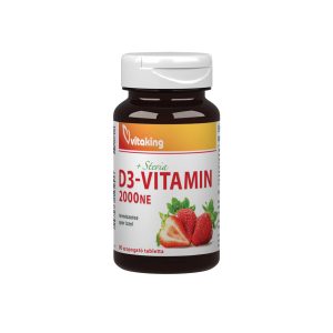 D3-vitamin Szopogató Tabletta Eper - 90db