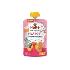 Pear Pony körte, őszibarack, málna, tönköly - bio - 100g